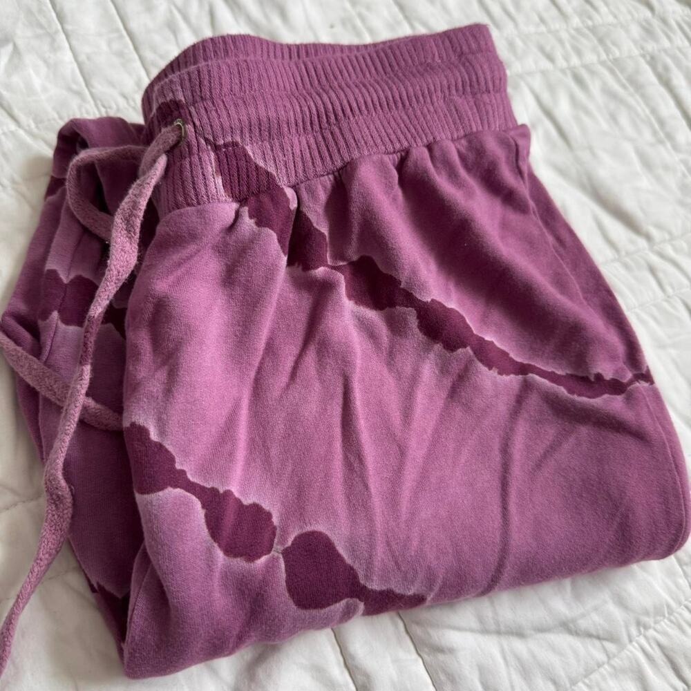 Splendid sz xs Purple tie dye jogger pants viscose soft comfy lounge - Picture 8 of 8
